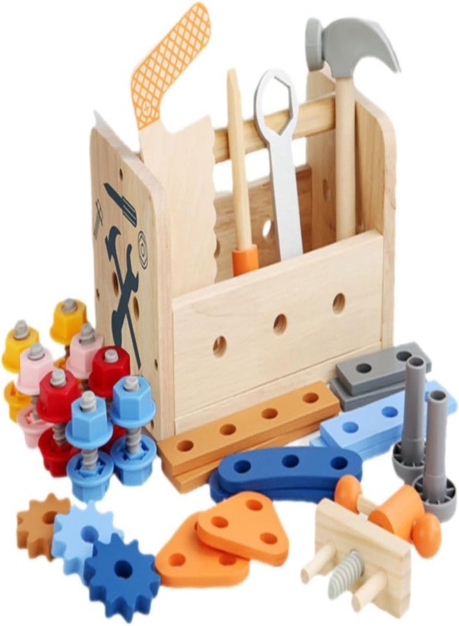 BeFunky Simulation Toolbox Toy for Kids | Tool Set for Kids Interactive Pretend Play Toy | Wooden Learning Toy for Children Toddler - Image 1